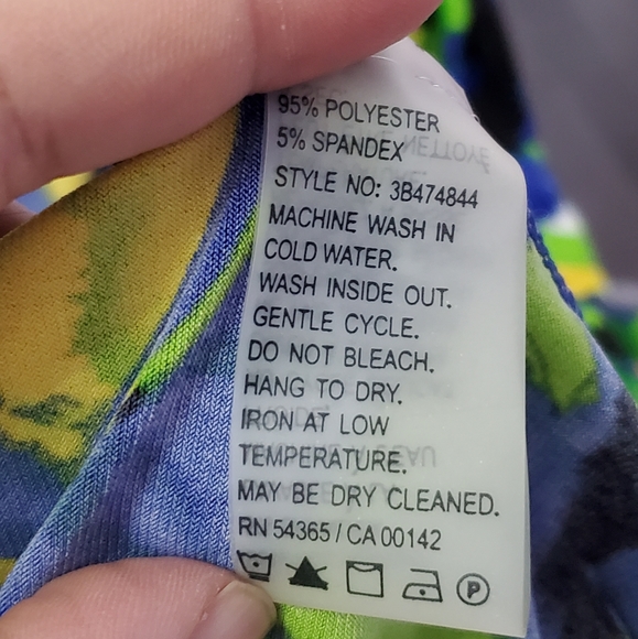 Faux wrap top with tie, plus size, bright colours - Picture 5 of 6